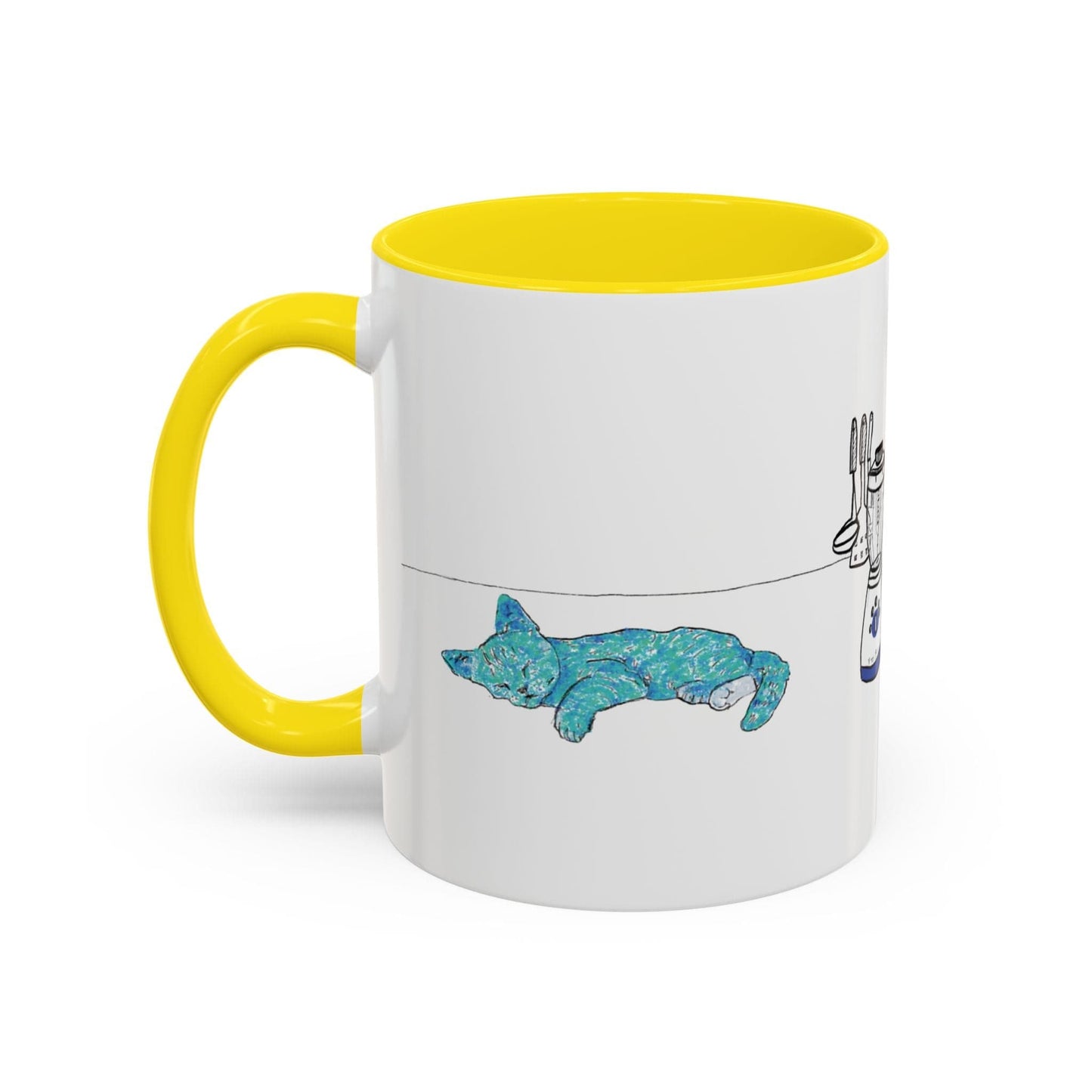 Cat Art Coffee Mug – Art print 11 oz Mug for Cat Lovers (CM-5) - Cat&Muse