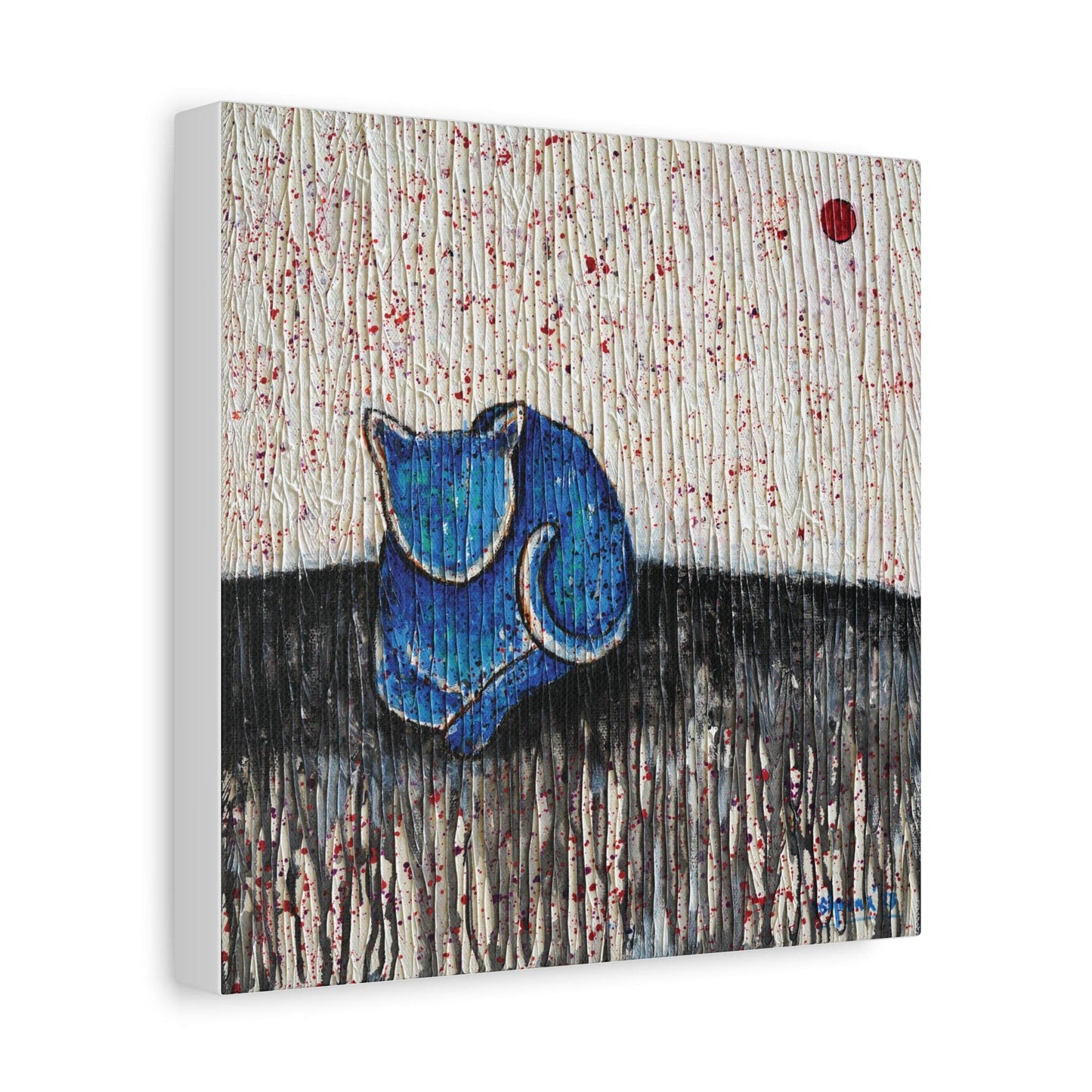 Cat Canvas Print – 10” x 10” Original Art for Cat Lovers (CS-10) - Cat&Muse