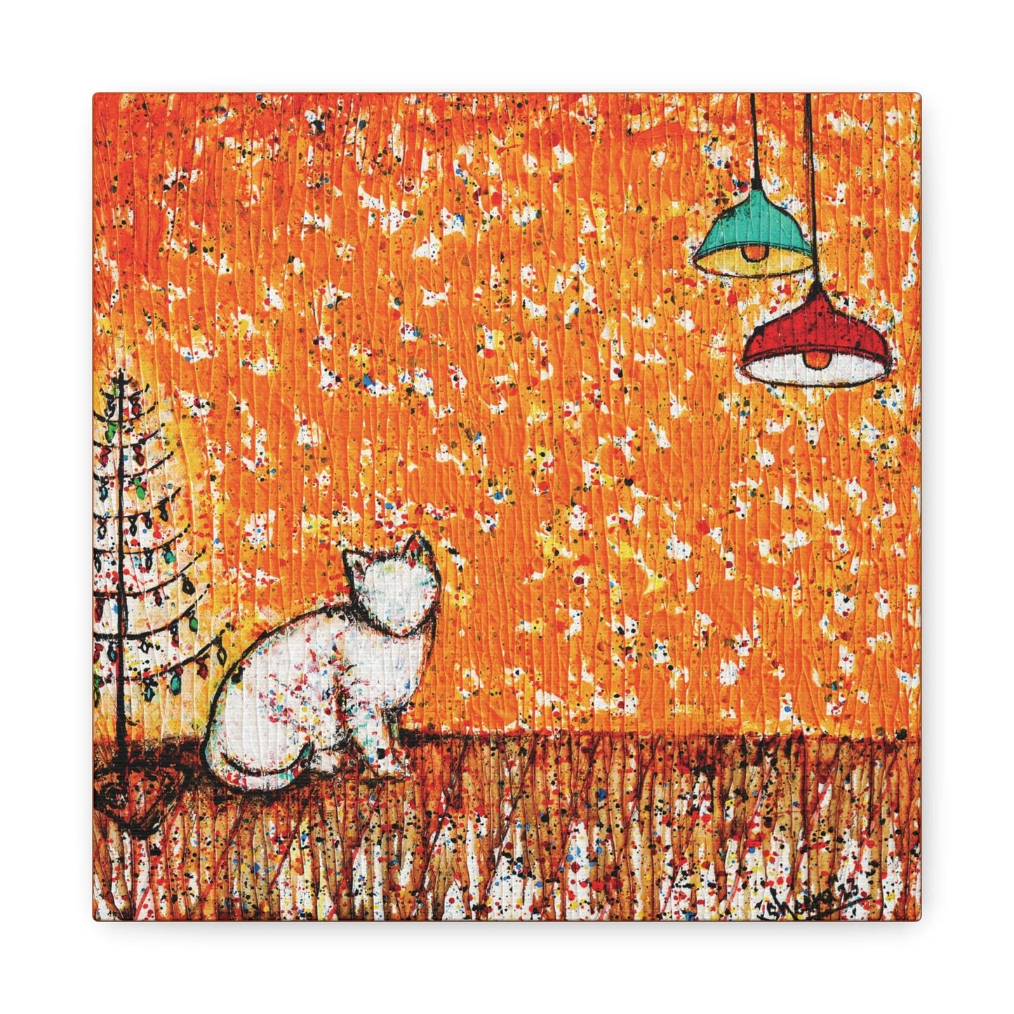 Cat Lover's Wall Art Stretched Matte Canvas (CS-4)