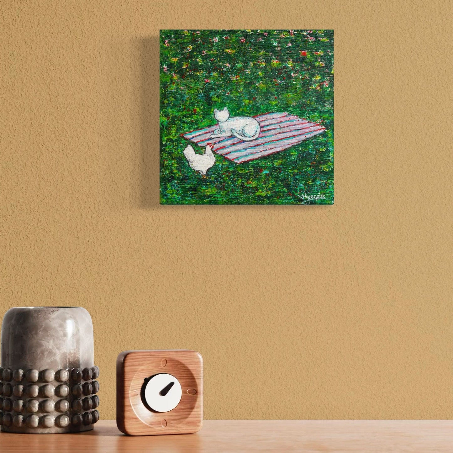 Cat Lover's Wall Art Stretched Matte Canvas (CS-9)