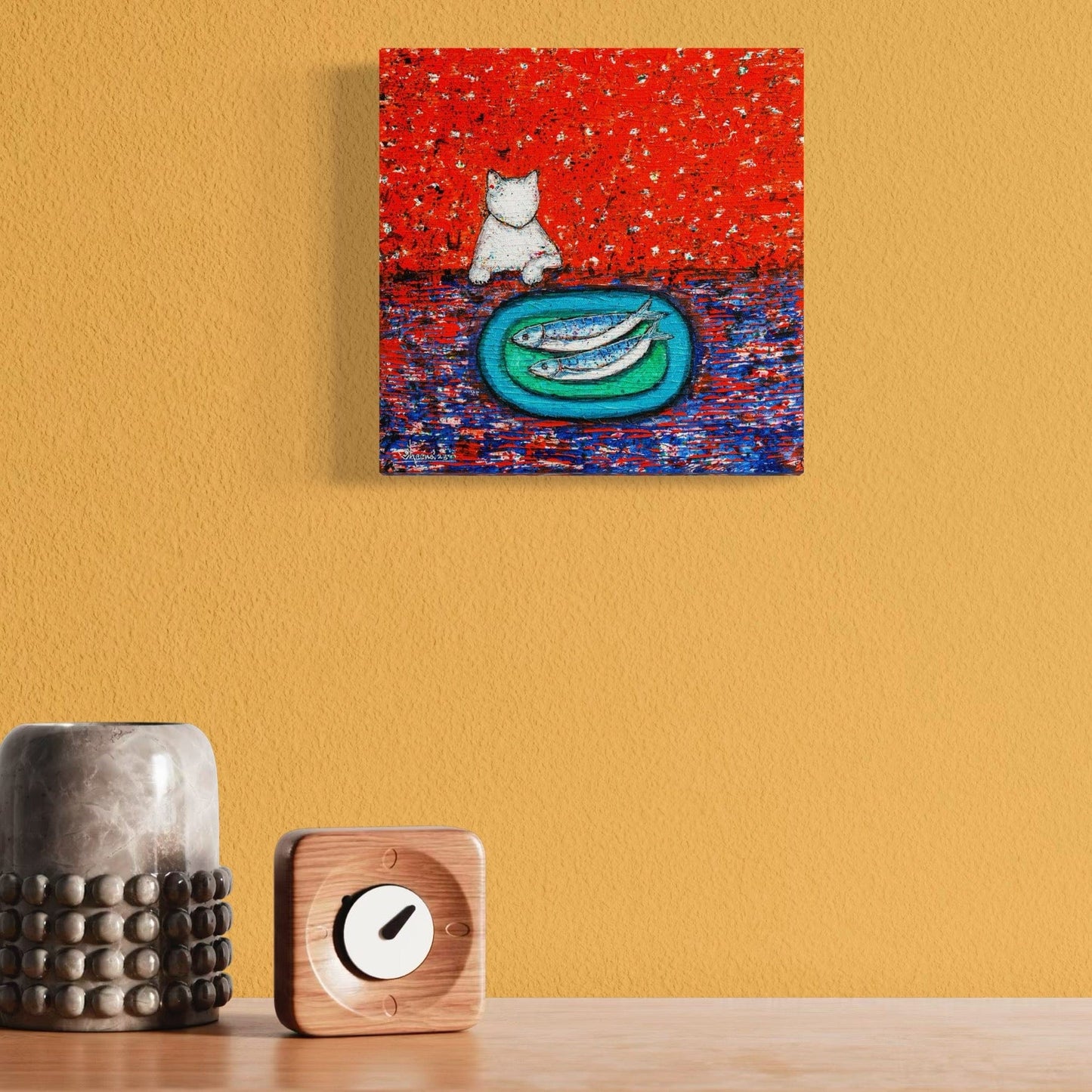 Cat Lover's Wall Art Stretched Matte Canvas (CS-8)