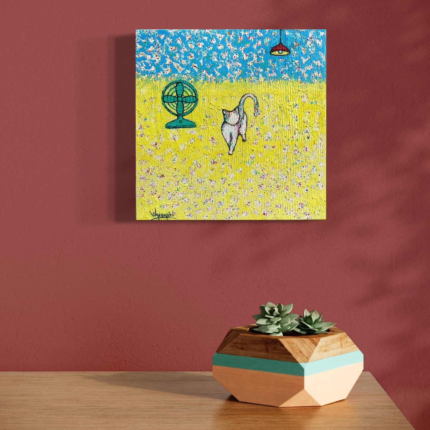 Cat Lover's Wall Art Stretched Matte Canvas (CS-7)