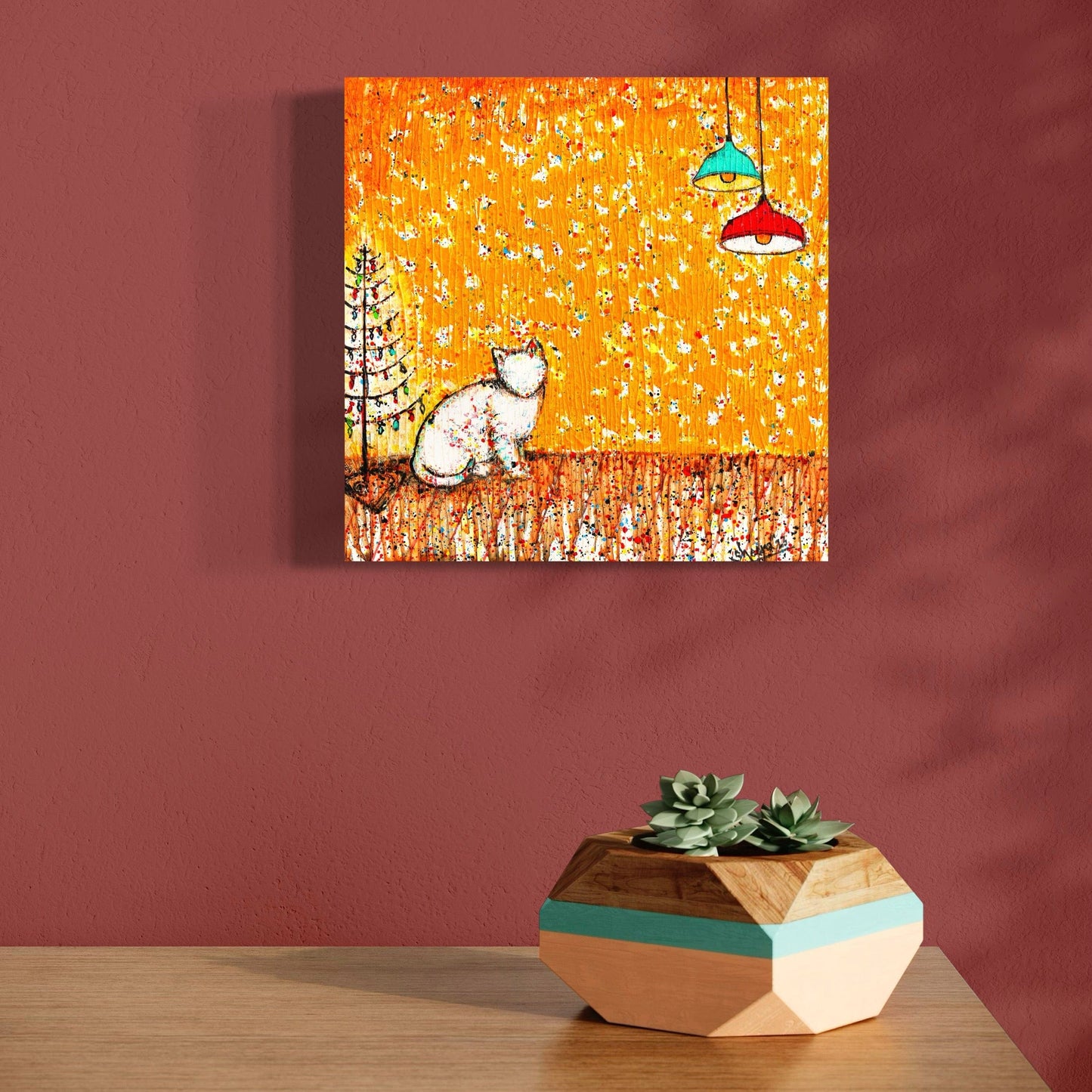 Cat Lover's Wall Art Stretched Matte Canvas (CS-4)