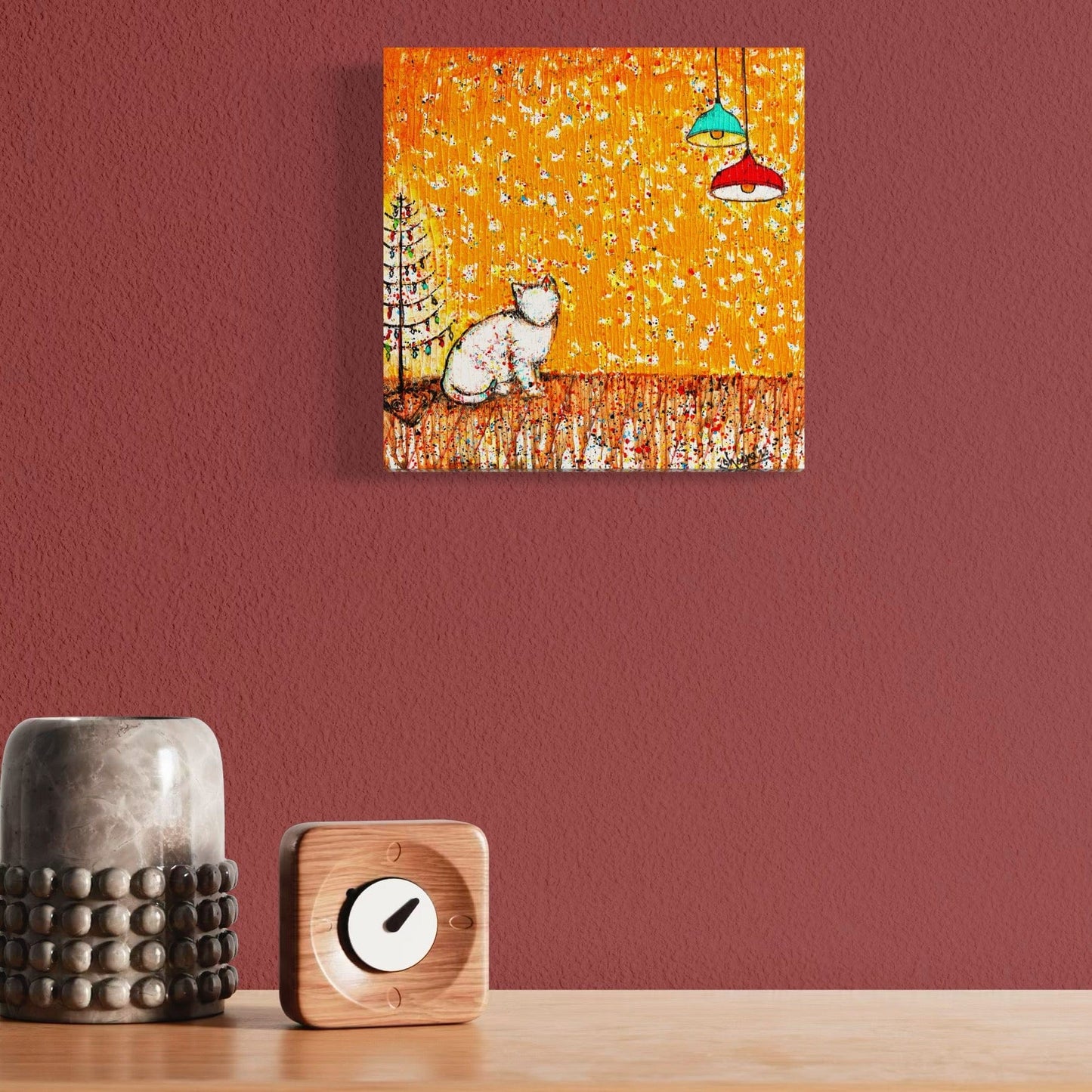 Cat Lover's Wall Art Stretched Matte Canvas (CS-4)