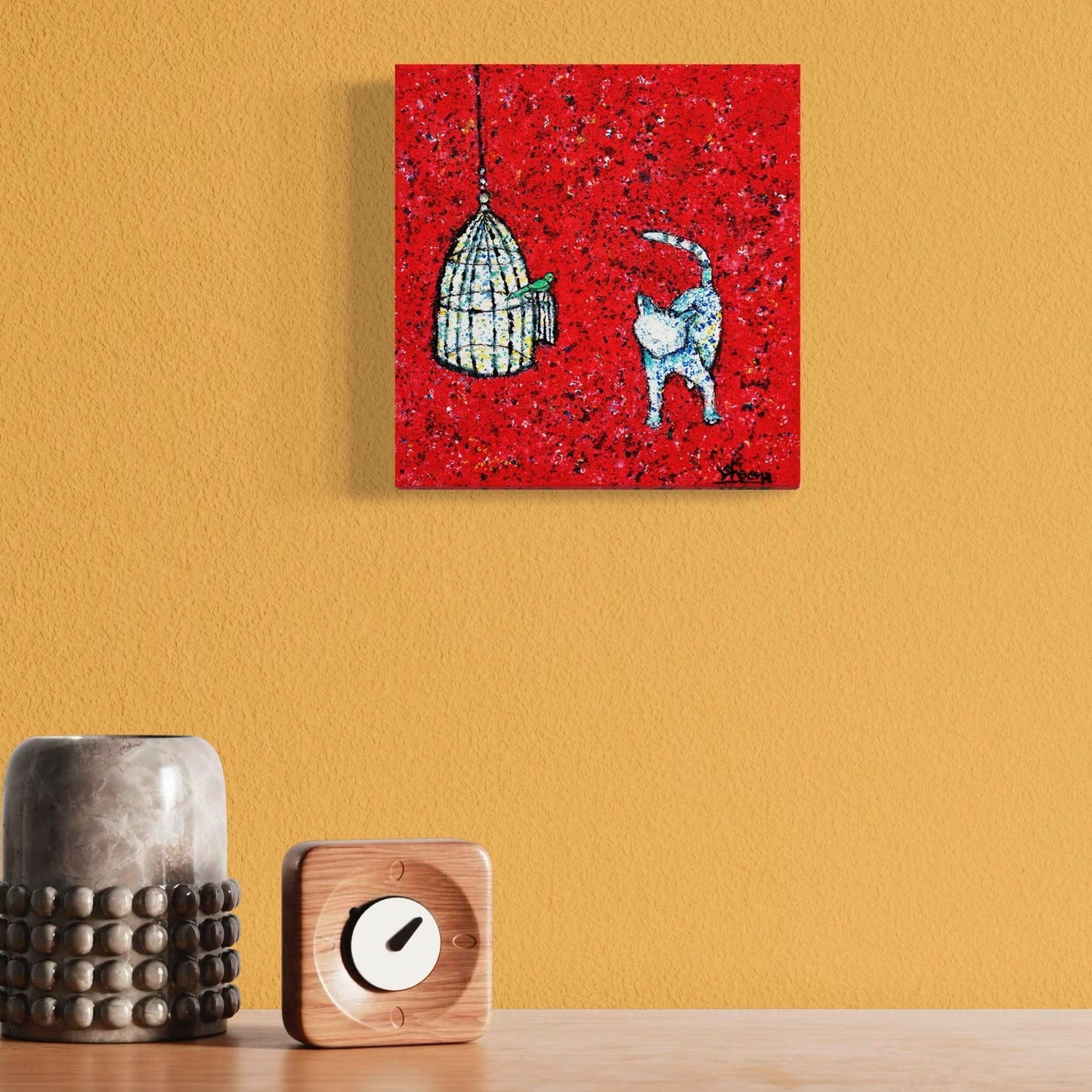 Cat Lover's Wall Art Stretched Matte Canvas (CS-3)