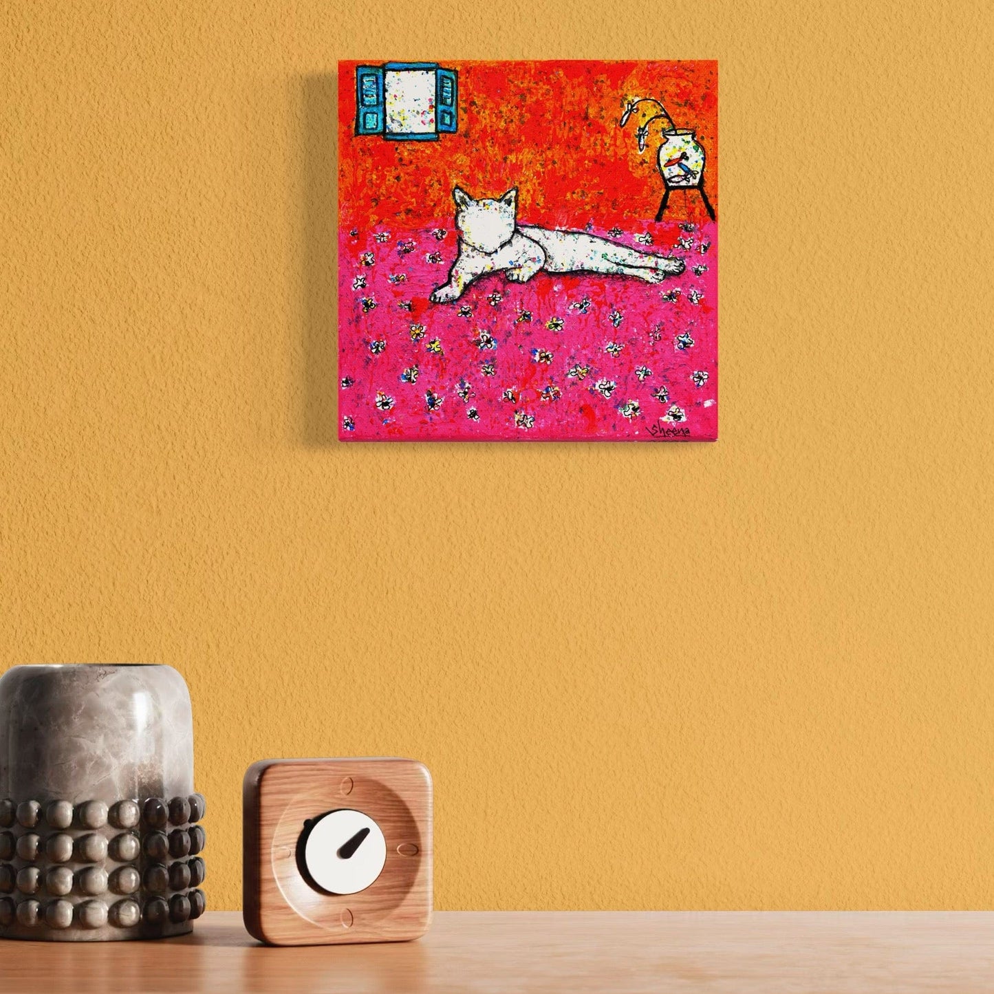 Cat Lover's Wall Art Stretched Matte Canvas (CS-1)