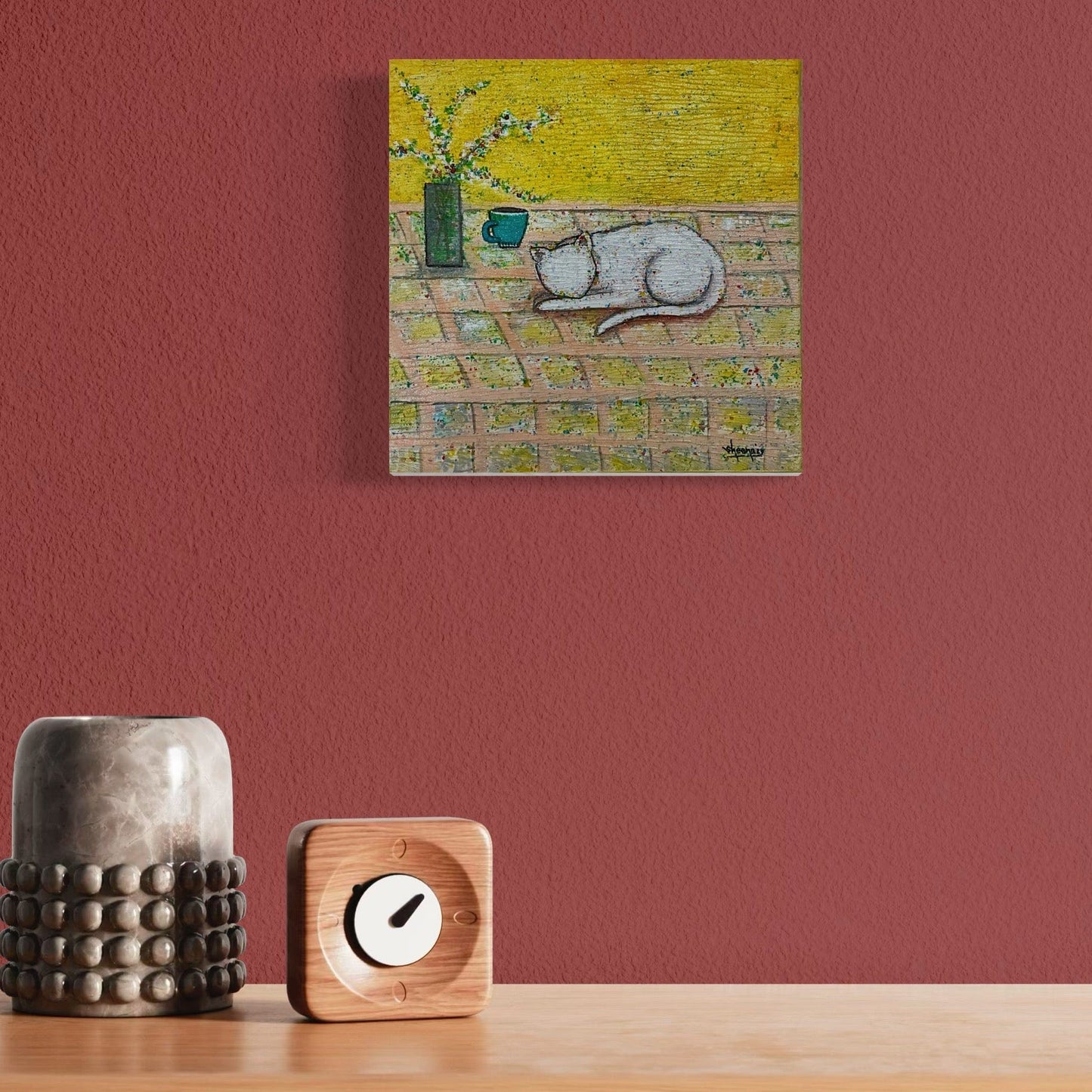 Cat Lover's Wall Art Stretched Matte Canvas (CS-6)