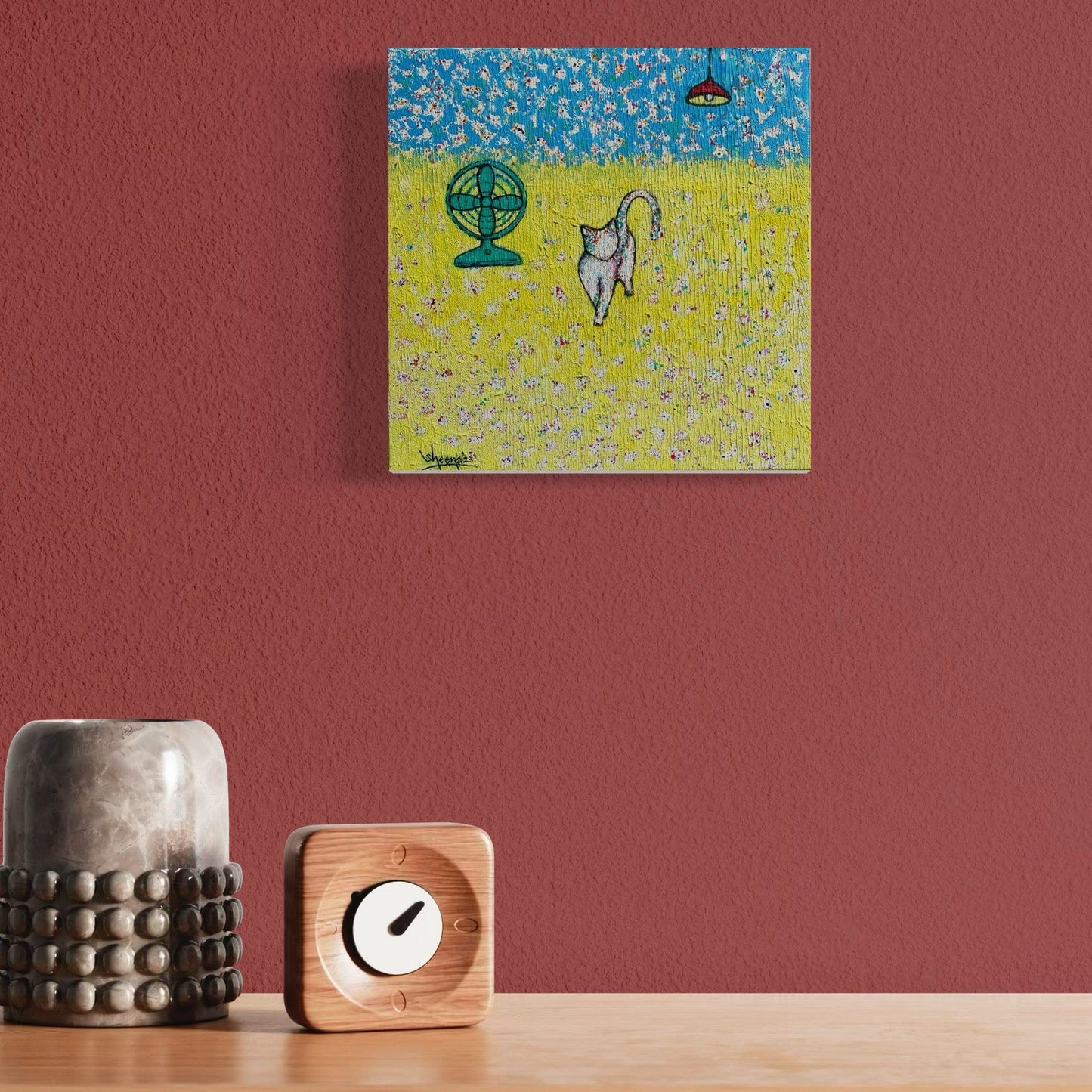 Cat Lover's Wall Art Stretched Matte Canvas (CS-7)