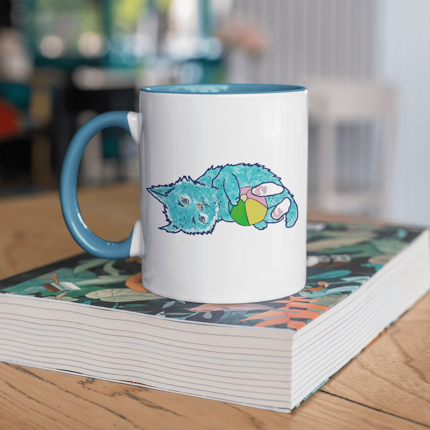 Cat Art Coffee Mug – Art print 11 oz Mug for Cat Lovers (CM-1) - Cat&Muse