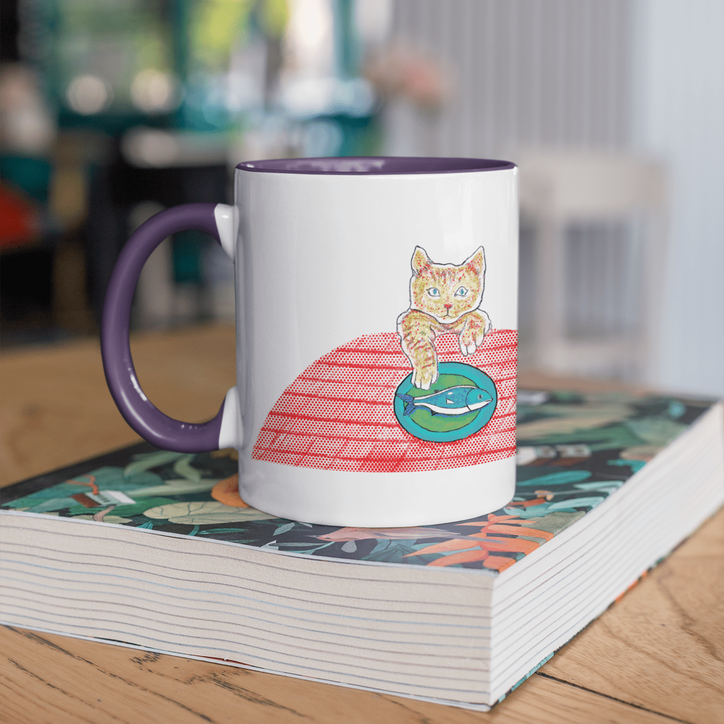 Cat Art Coffee Mug – Art print 11 oz Mug for Cat Lovers (CM-3) - Cat&Muse