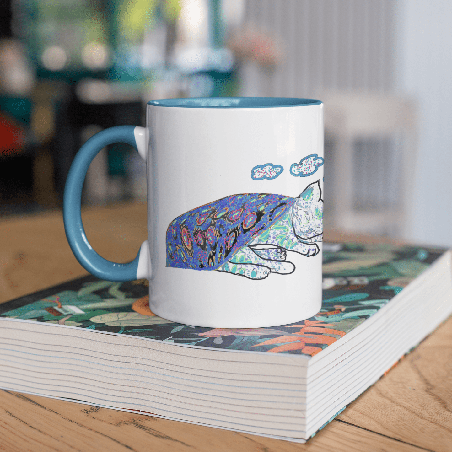 Cat Art Coffee Mug – Art print 11 oz Mug for Cat Lovers (CM-4) - Cat&Muse