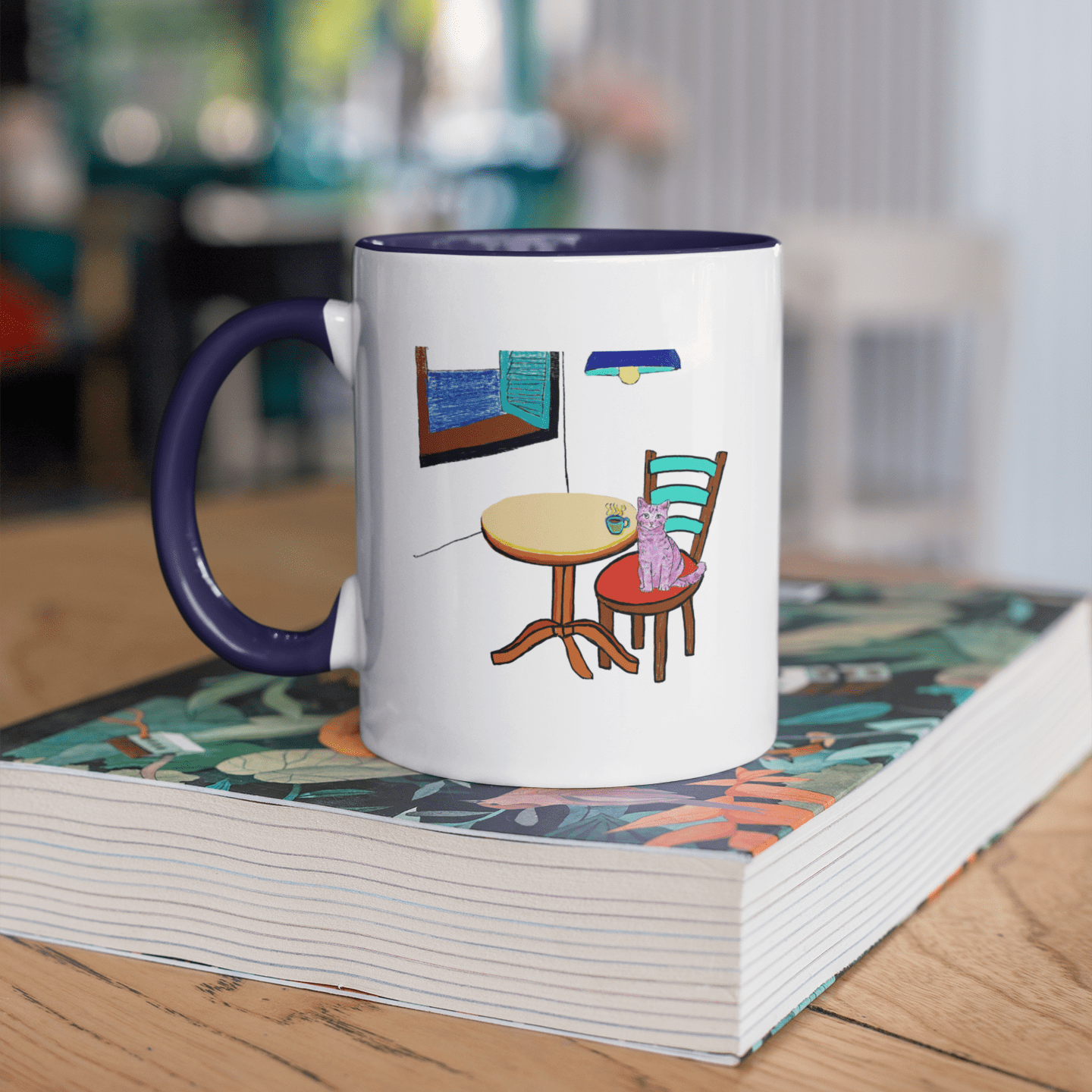 Cat Art Coffee Mug – Art print 11 oz Mug for Cat Lovers (CM-8) - Cat&Muse