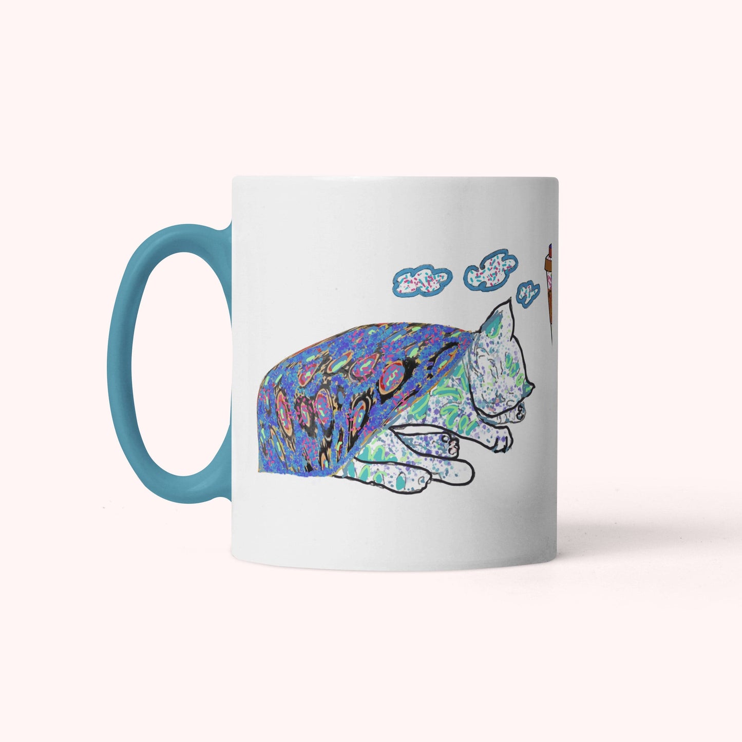 Cat Art Coffee Mug – Art print 11 oz Mug for Cat Lovers (CM-4) - Cat&Muse