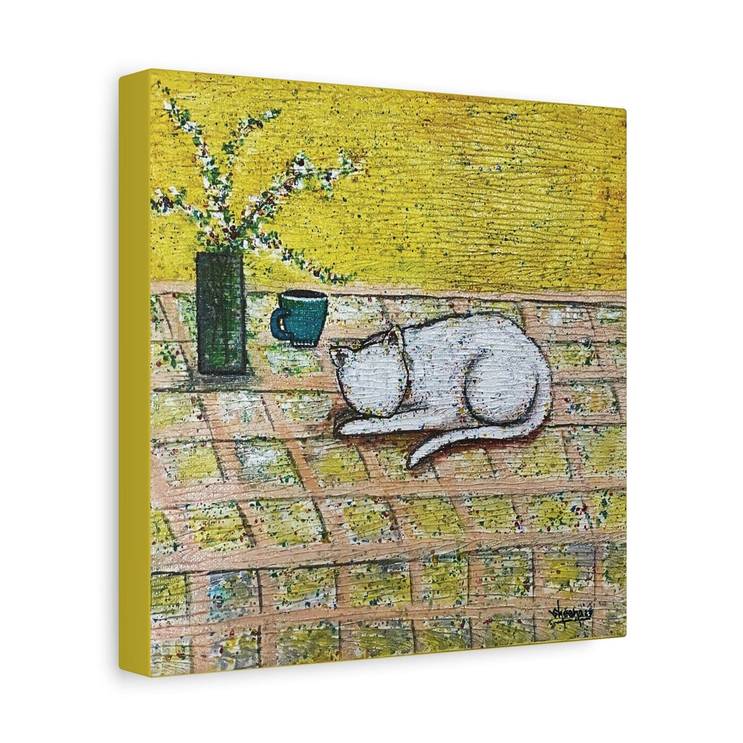 Cat Lover's Wall Art Stretched Matte Canvas (CS-6)