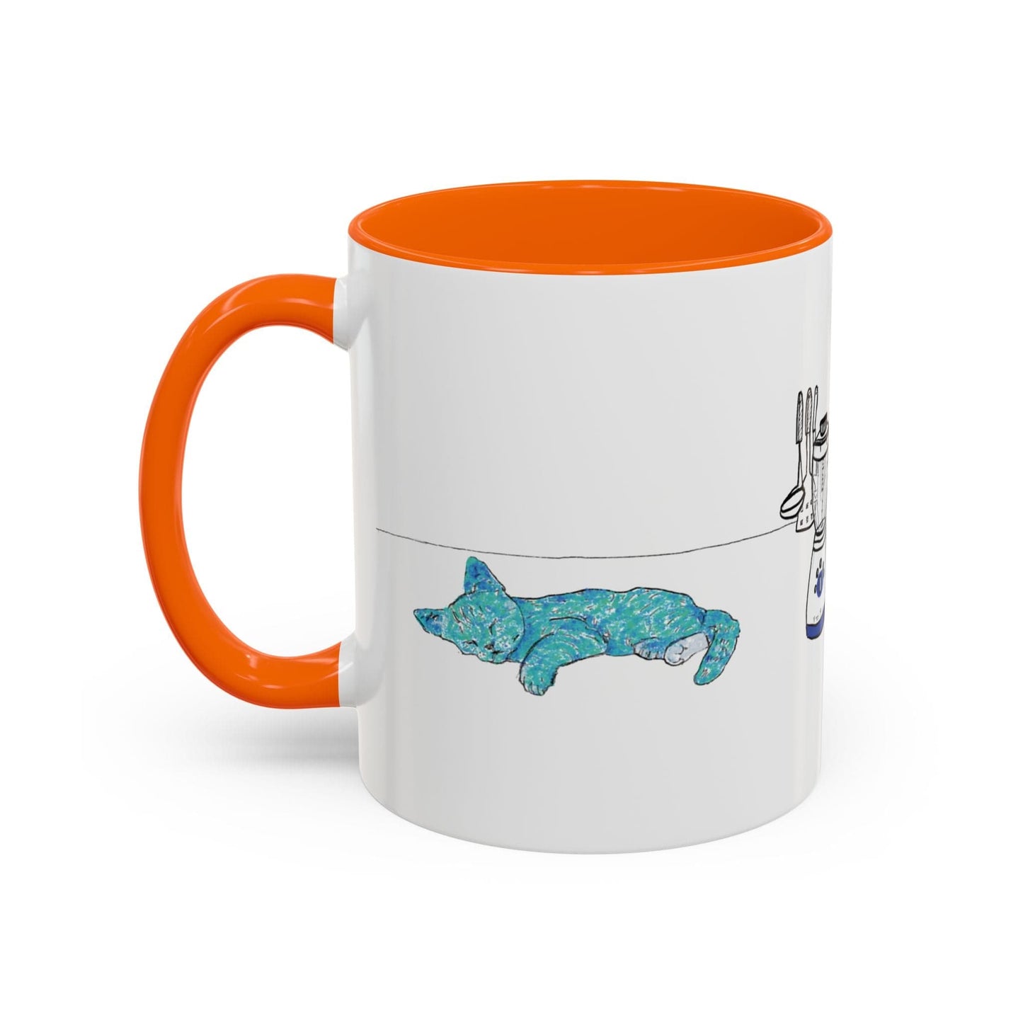 Cat Art Coffee Mug – Art print 11 oz Mug for Cat Lovers (CM-5) - Cat&Muse