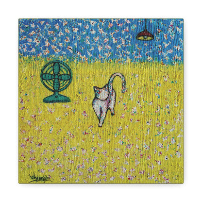 Cat Canvas Print – 10” x 10” Original Art for Cat Lovers (CS-7) - Cat&Muse