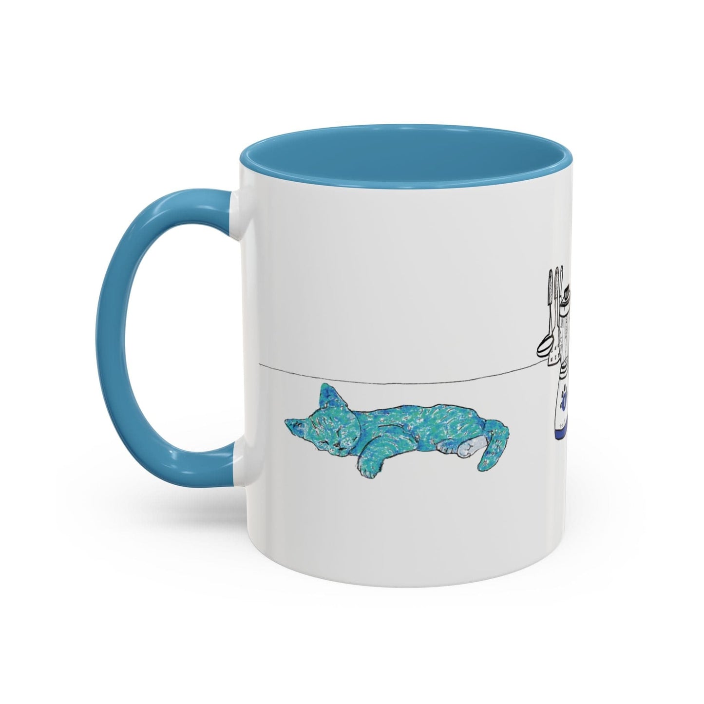 Cat Art Coffee Mug – Art print 11 oz Mug for Cat Lovers (CM-5) - Cat&Muse