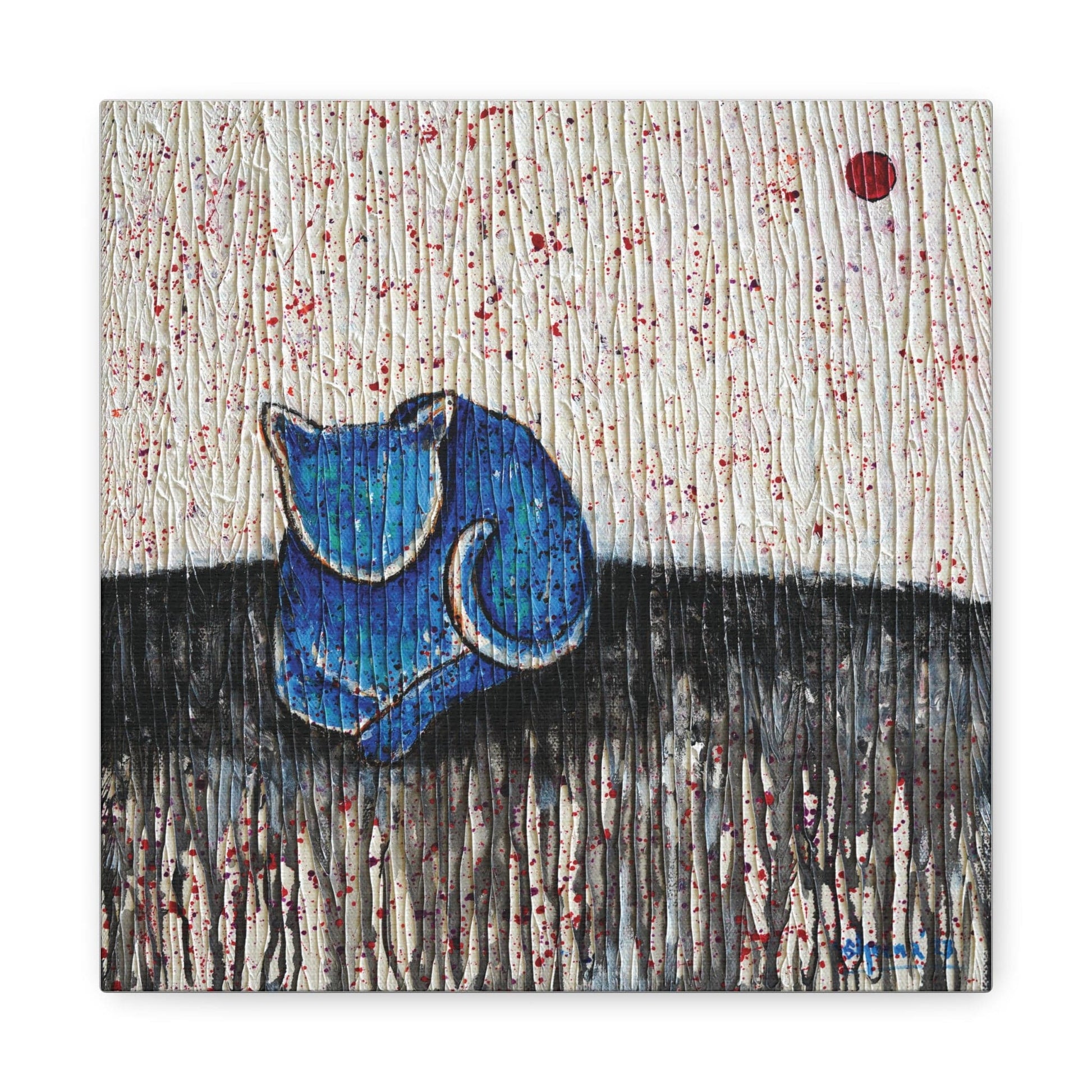 Cat Canvas Print – 10” x 10” Original Art for Cat Lovers (CS-10) - Cat&Muse