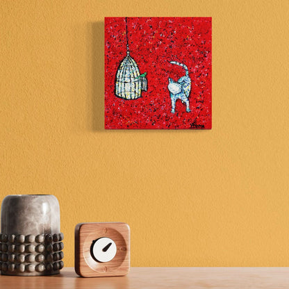 Cat Lover's Wall Art Stretched Matte Canvas (CS-3)