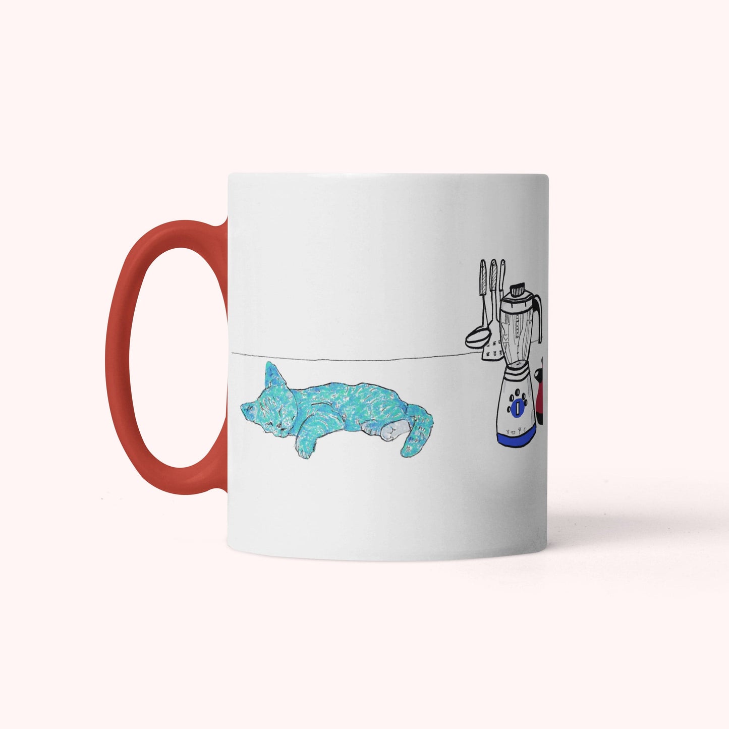 Cat Art Coffee Mug – Art print 11 oz Mug for Cat Lovers (CM-5) - Cat&Muse
