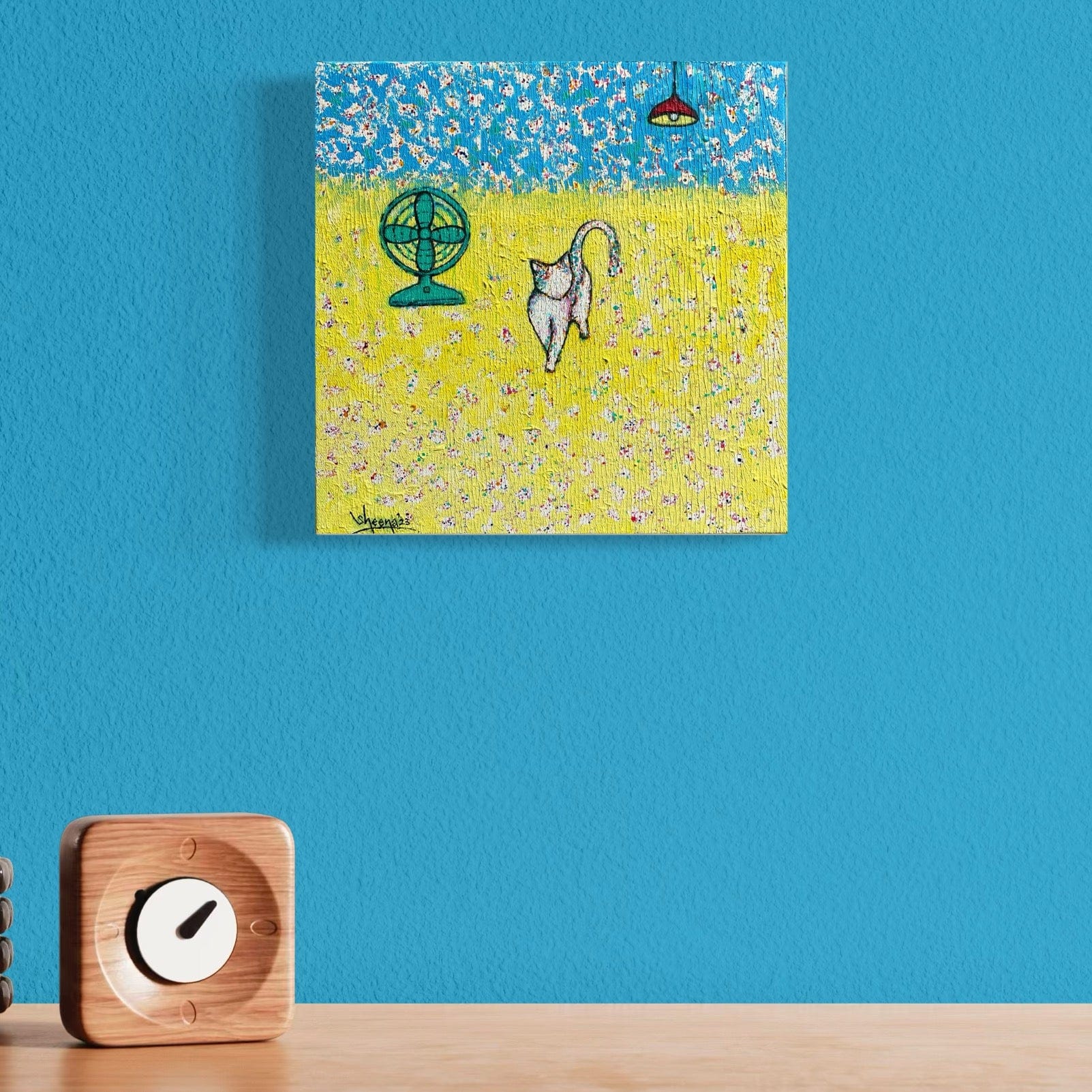 Cat Canvas Print – 10” x 10” Original Art for Cat Lovers (CS-7) - Cat&Muse