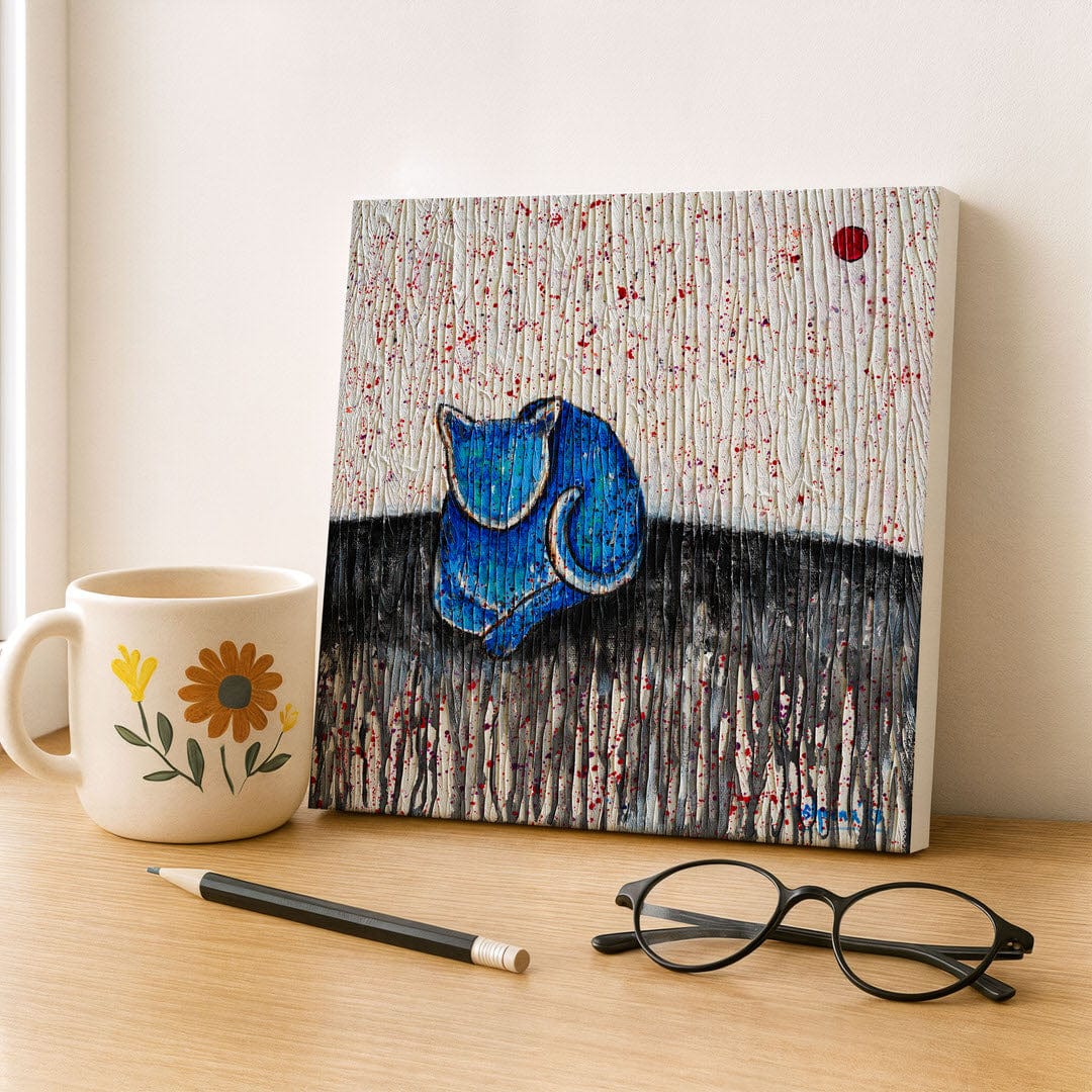 Cat Canvas Print – 10” x 10” Original Art for Cat Lovers (CS-10) - Cat&Muse