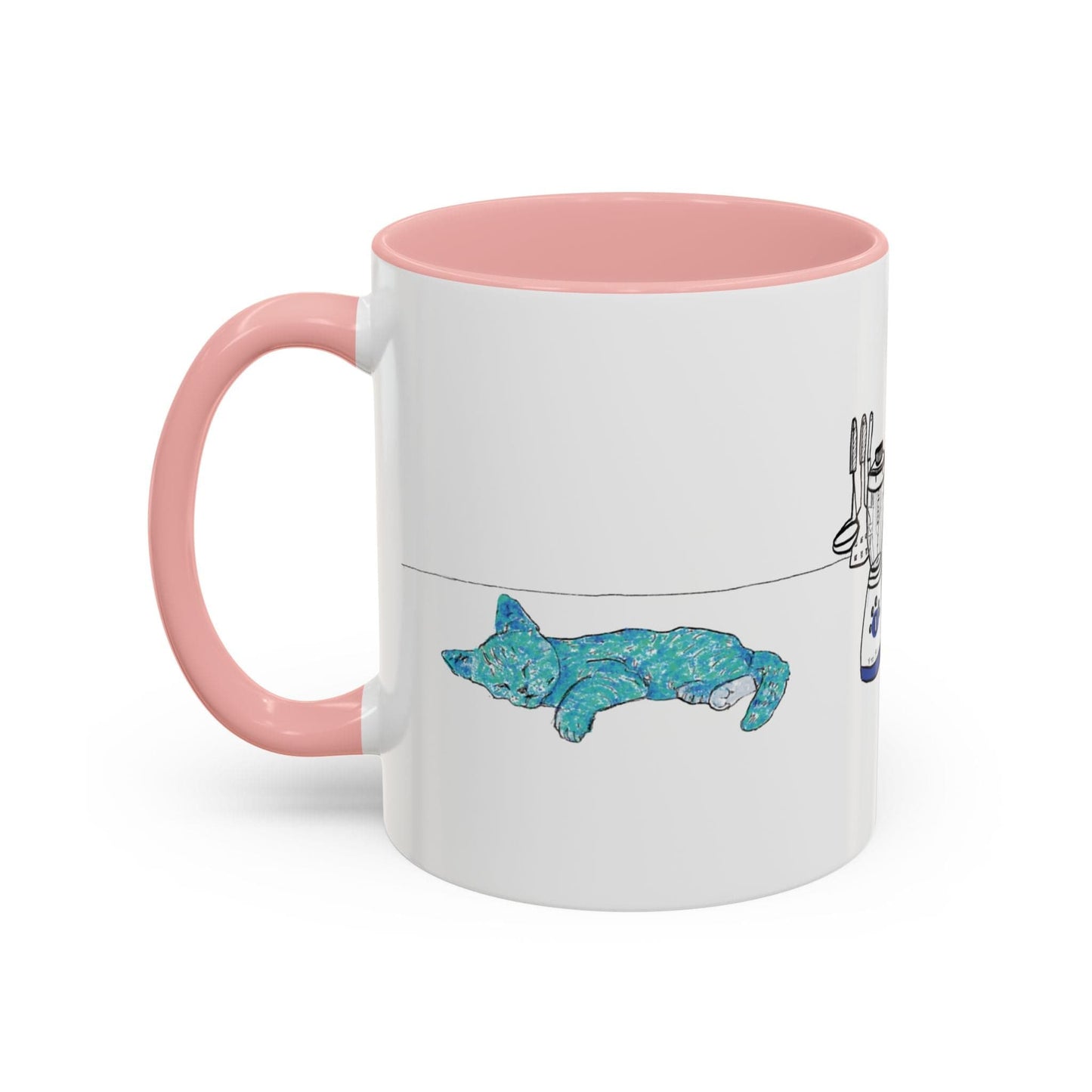 Cat Art Coffee Mug – Art print 11 oz Mug for Cat Lovers (CM-5) - Cat&Muse