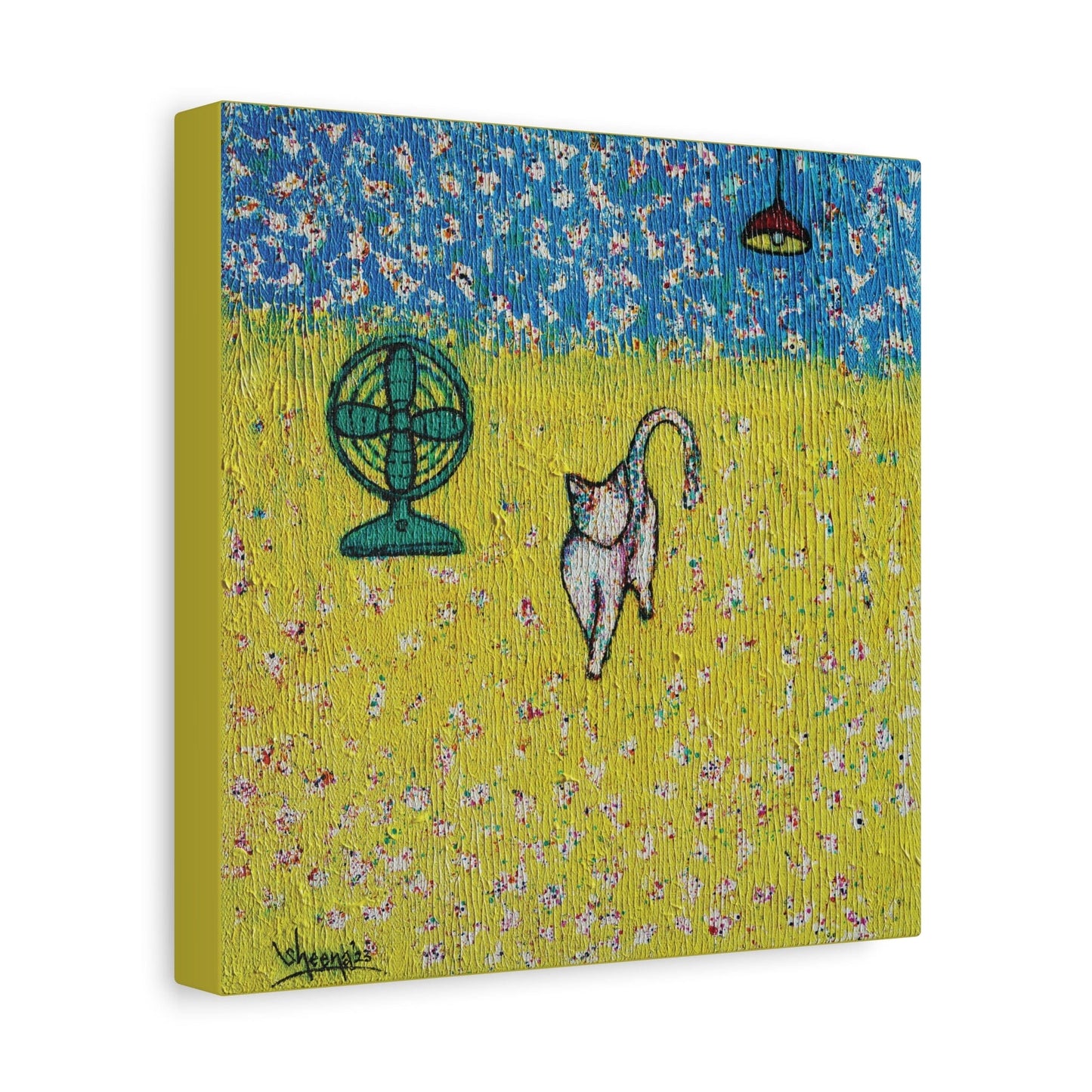 Cat Canvas Print – 10” x 10” Original Art for Cat Lovers (CS-7) - Cat&Muse