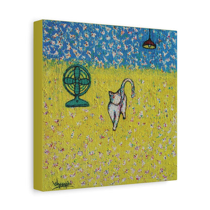 Cat Canvas Print – 10” x 10” Original Art for Cat Lovers (CS-7) - Cat&Muse