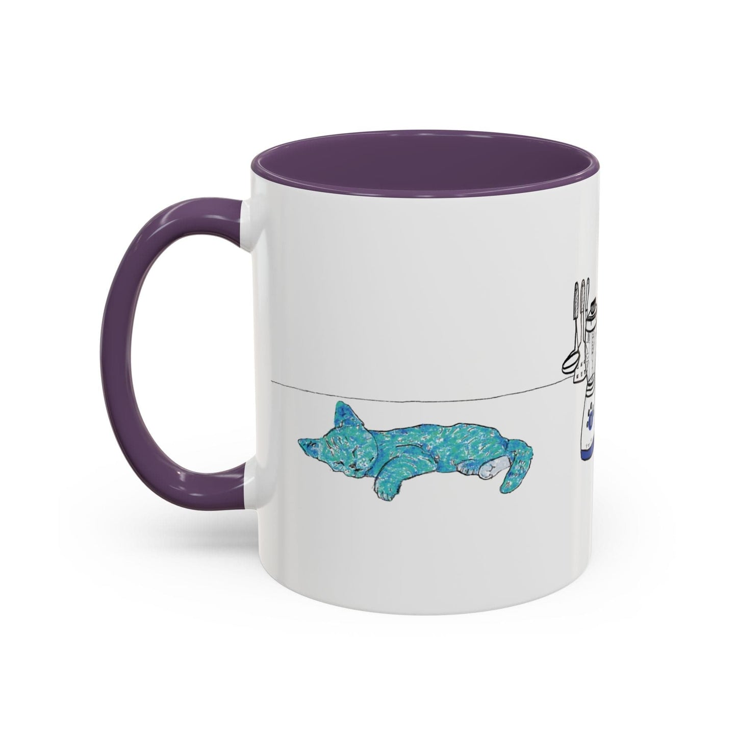 Cat Art Coffee Mug – Art print 11 oz Mug for Cat Lovers (CM-5) - Cat&Muse