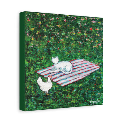 Cat Canvas Print – 10” x 10” Original Art for Cat Lovers (CS-9) - Cat&Muse